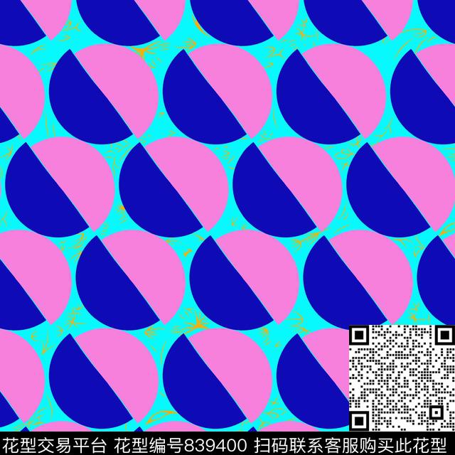 几何圆圈半切圆大牌秋冬花卉传统印花华亿平台下载（图片编号: 839400） - 瓦栏（Walan）