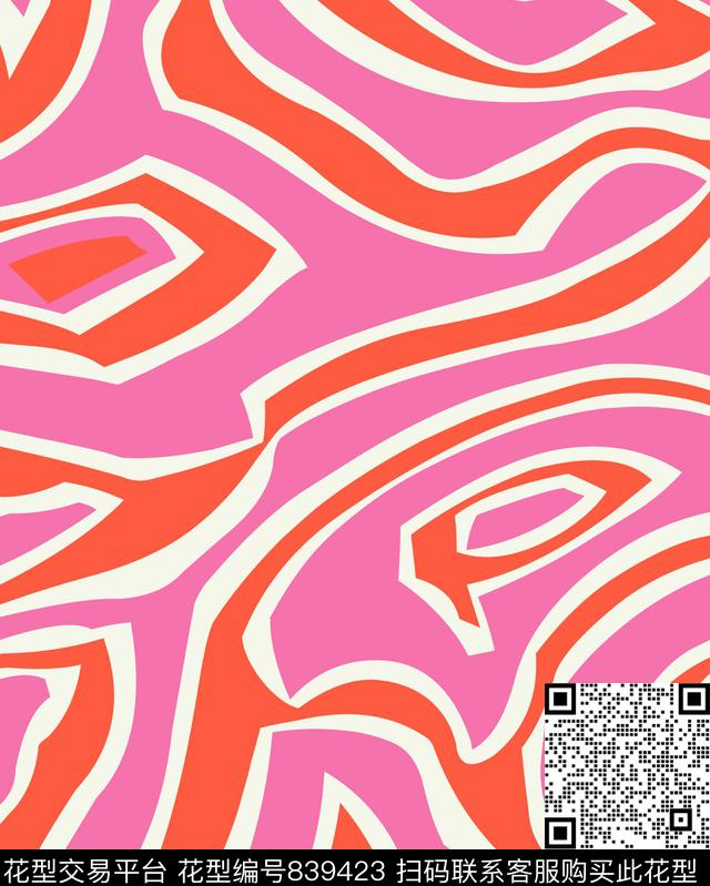 抽象几何花传统几何花卉几何传统印花华亿平台下载（图片编号: 839423） - 瓦栏（Walan）