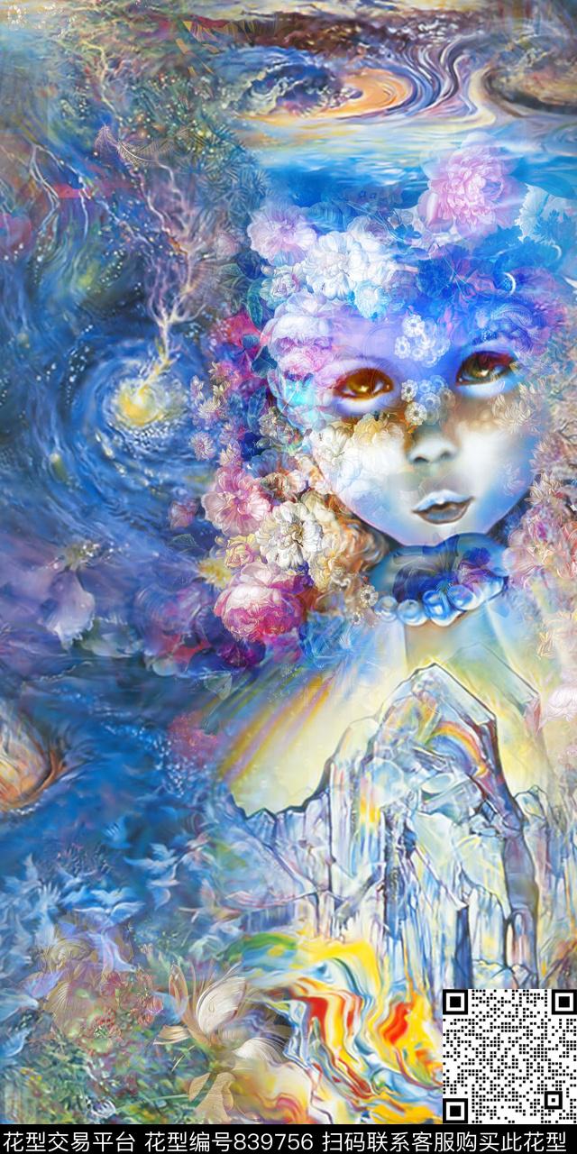 乱花数码人物数码印花华亿平台下载（图片编号: 839756） - 瓦栏（Walan）