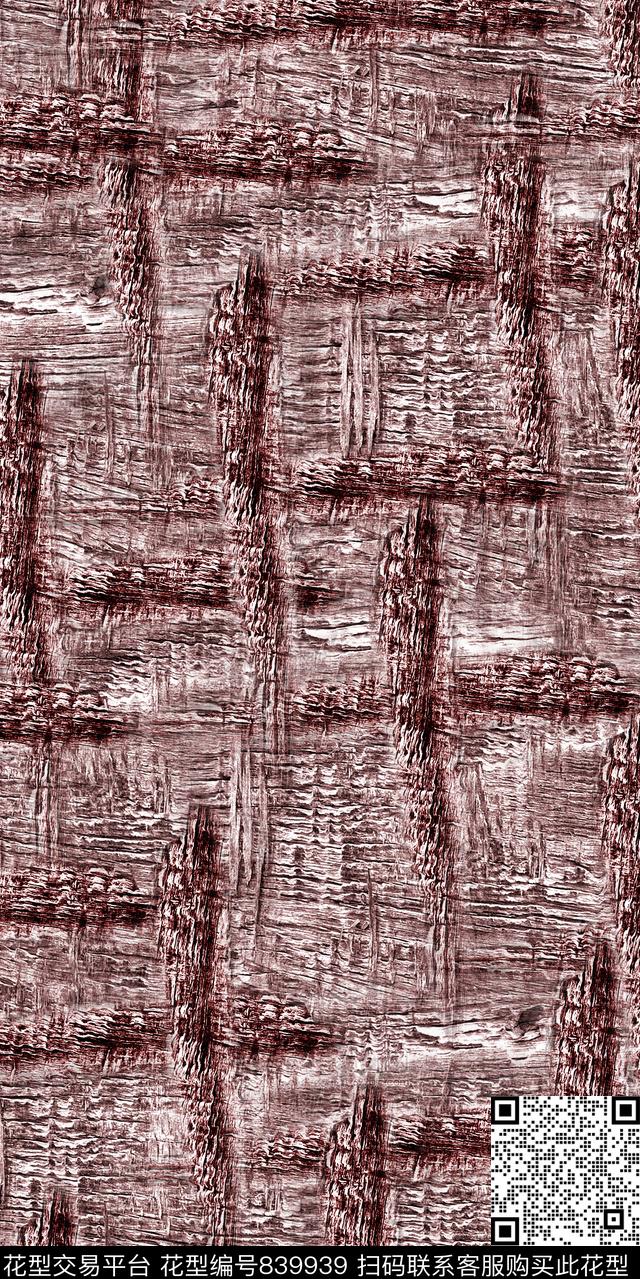 肌理格子抽象数码印花华亿平台下载（图片编号: 839939） - 瓦栏（Walan）
