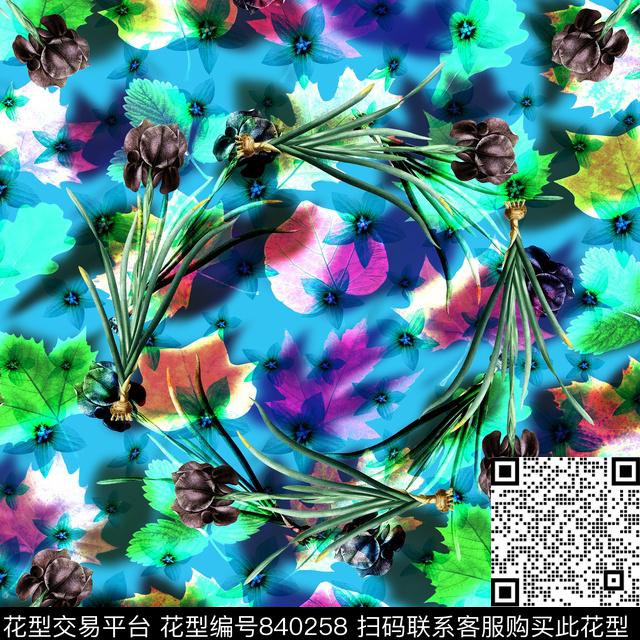 90方巾方巾抽象数码印花华亿平台下载（图片编号: 840258） - 瓦栏（Walan）