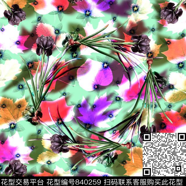 90方巾方巾抽象数码印花华亿平台下载（图片编号: 840259） - 瓦栏（Walan）