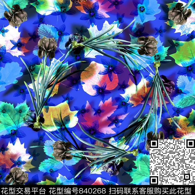 90方巾方巾抽象数码印花华亿平台下载（图片编号: 840268） - 瓦栏（Walan）