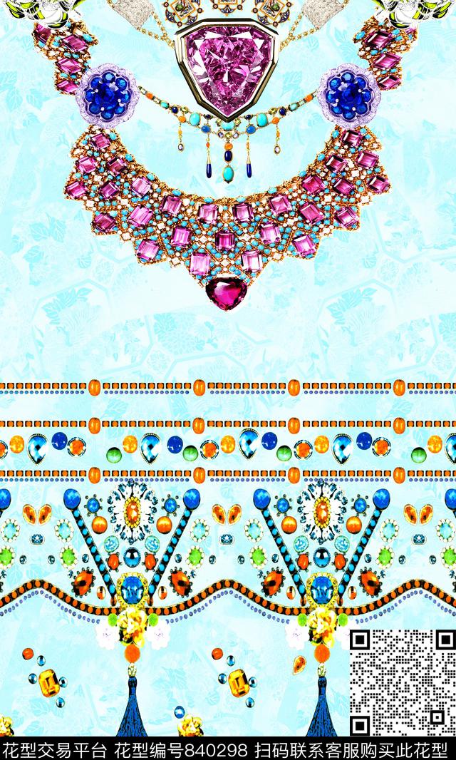 休闲珠宝宝石数码印花华亿平台下载（图片编号: 840298） - 瓦栏（Walan）