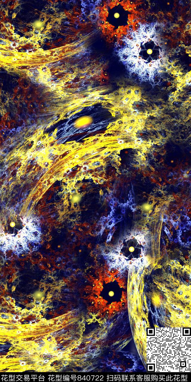 数码炫彩分形数码印花华亿平台下载（图片编号: 840722） - 瓦栏（Walan）