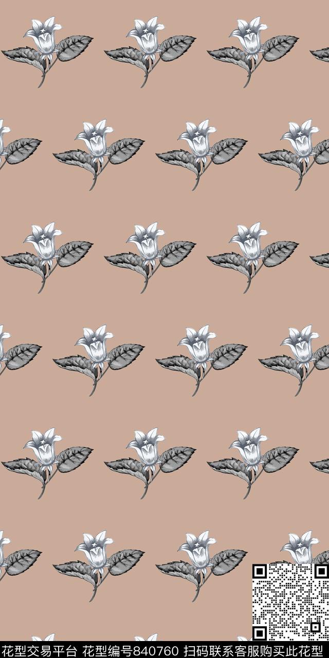 花朵传统花卉清新传统印花华亿平台下载（图片编号: 840760） - 瓦栏（Walan）