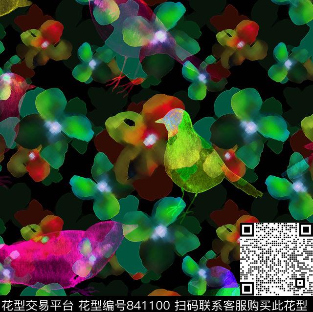 小碎花花朵花卉数码印花华亿平台下载（图片编号: 841100） - 瓦栏（Walan）