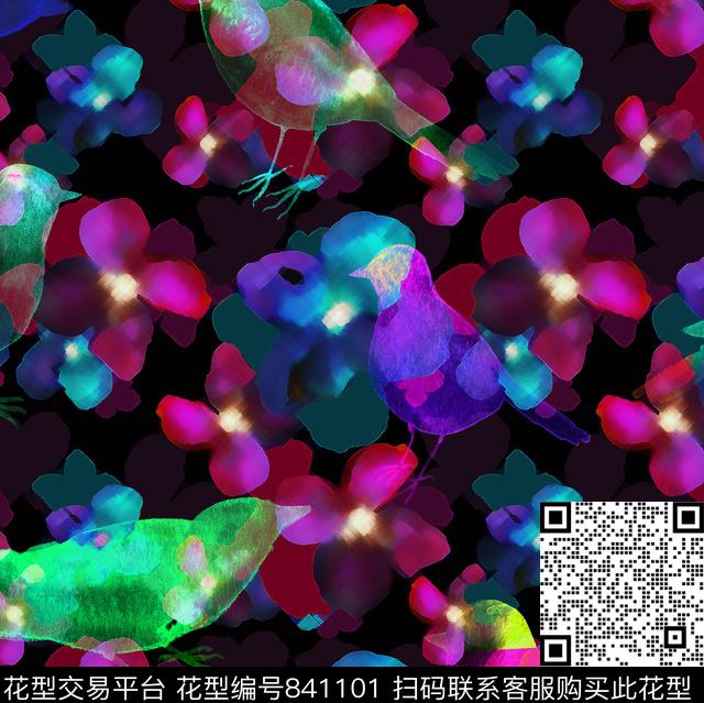 小碎花花朵花卉数码印花华亿平台下载（图片编号: 841101） - 瓦栏（Walan）