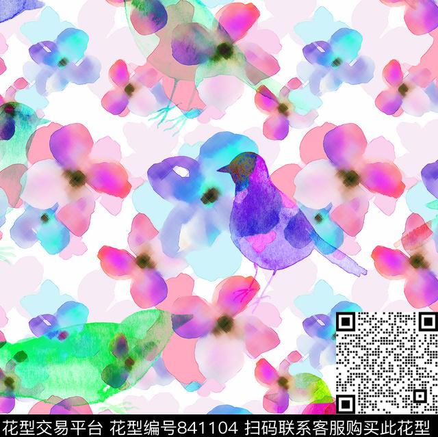 小碎花花朵花卉数码印花华亿平台下载（图片编号: 841104） - 瓦栏（Walan）