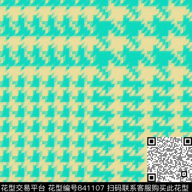 不规则几何几何千鸟格传统印花华亿平台下载（图片编号: 841107） - 瓦栏（Walan）