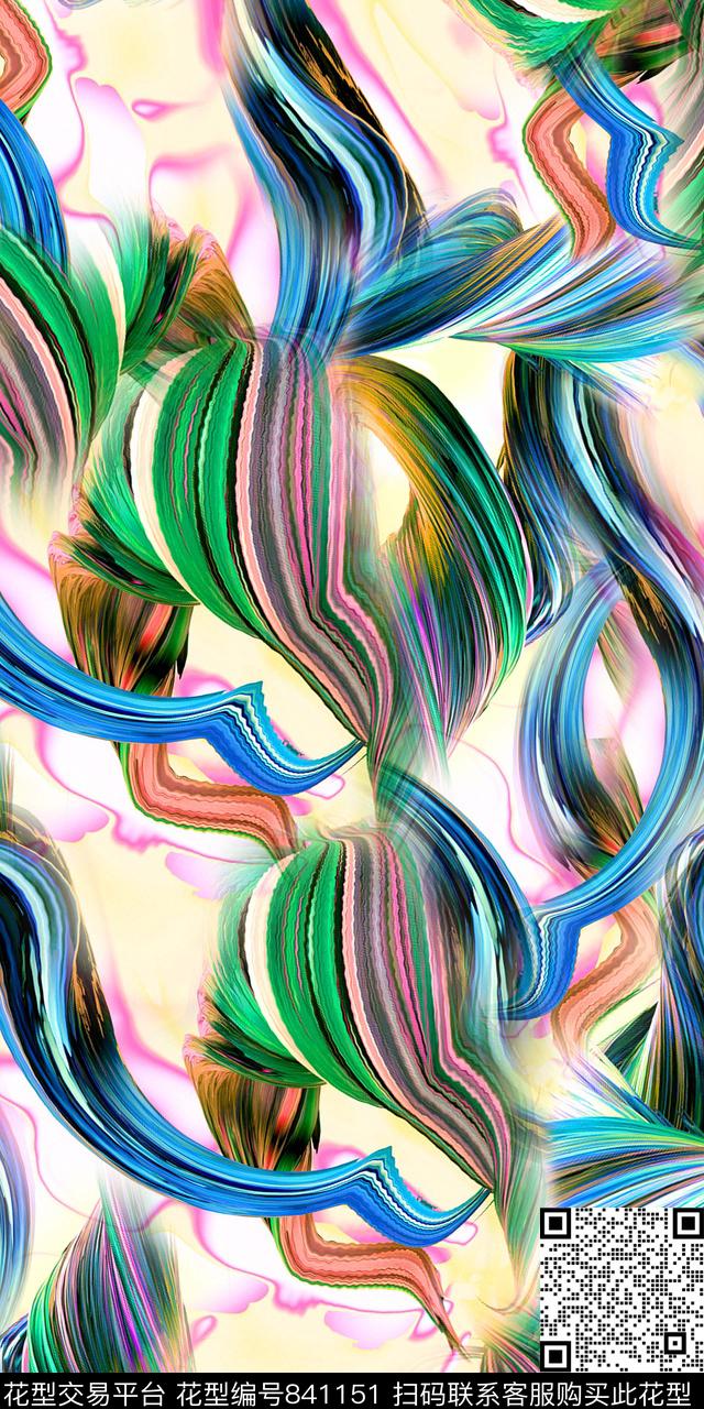 数码印花纹路抽象数码印花华亿平台下载（图片编号: 841151） - 瓦栏（Walan）