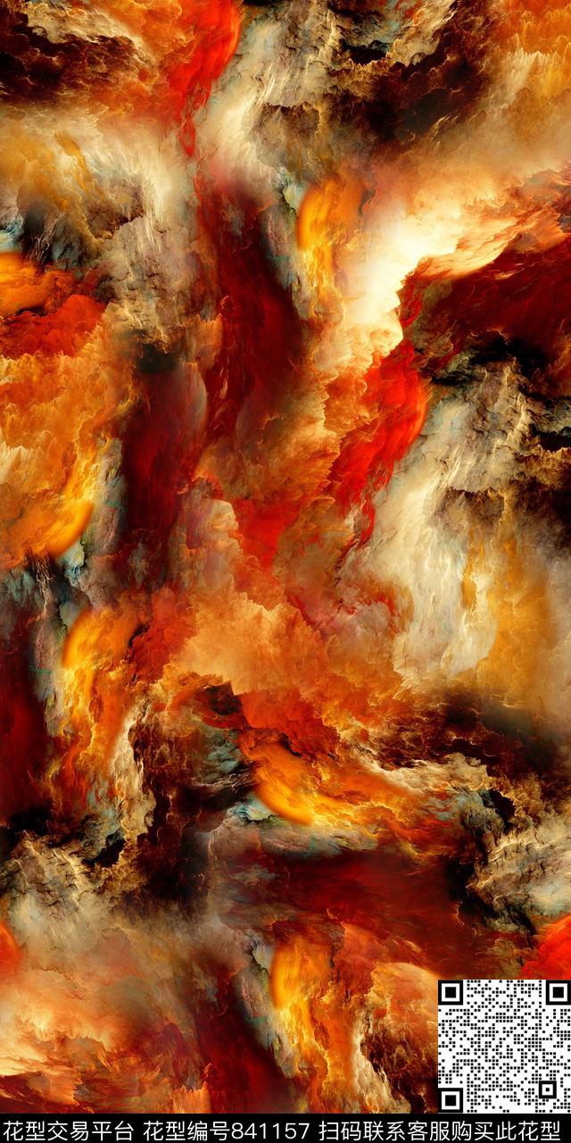 抽象纹路数码印花数码印花华亿平台下载（图片编号: 841157） - 瓦栏（Walan）