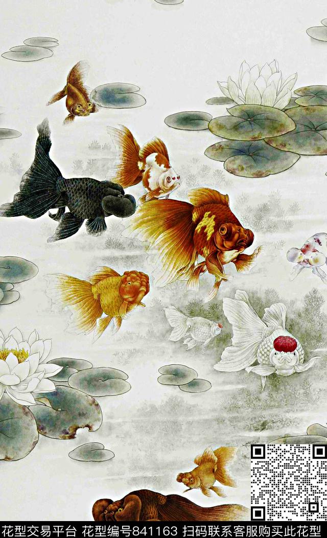 国画动物工笔画数码印花华亿平台下载（图片编号: 841163） - 瓦栏（Walan）