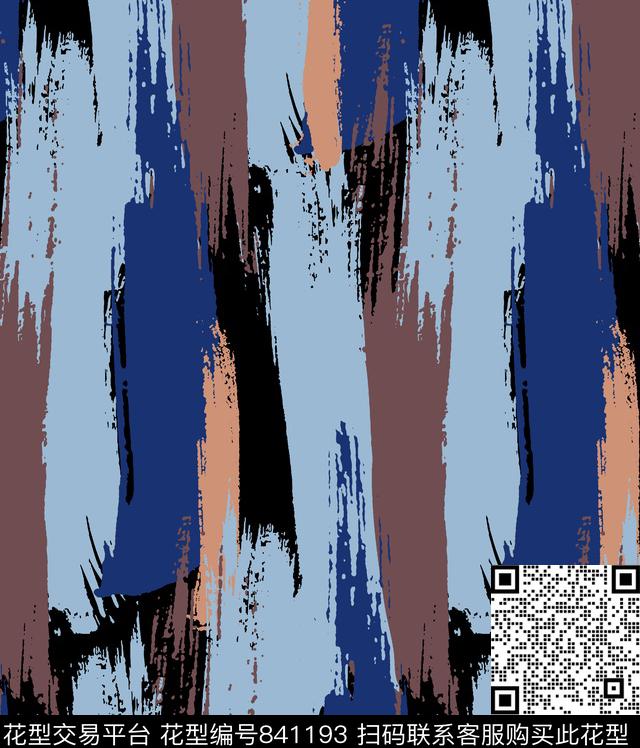 条纹写意手绘传统印花华亿平台下载（图片编号: 841193） - 瓦栏（Walan）