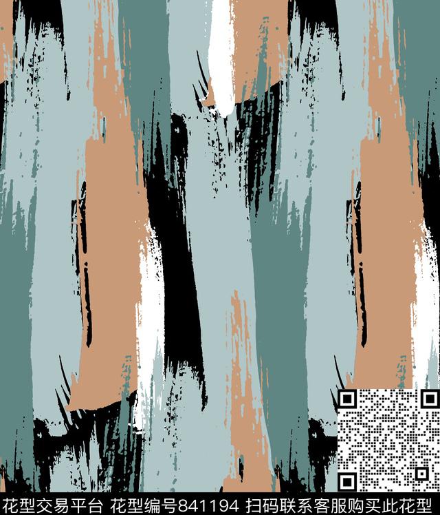 条纹写意手绘传统印花华亿平台下载（图片编号: 841194） - 瓦栏（Walan）