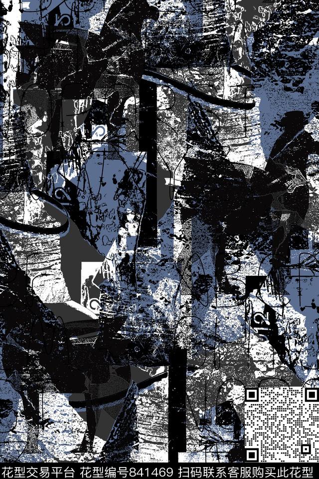 抽象纹理几何复古传统印花华亿平台下载（图片编号: 841469） - 瓦栏（Walan）