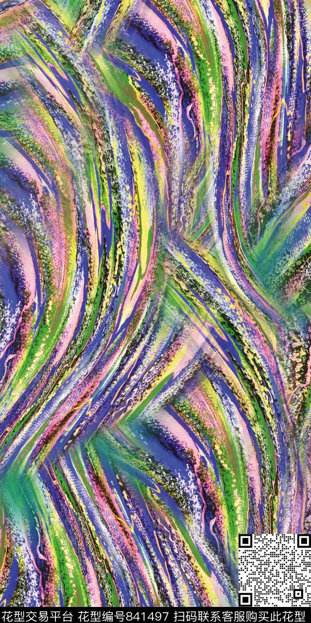 女装连衣裙抽象豹纹数码印花华亿平台下载（图片编号: 841497） - 瓦栏（Walan）