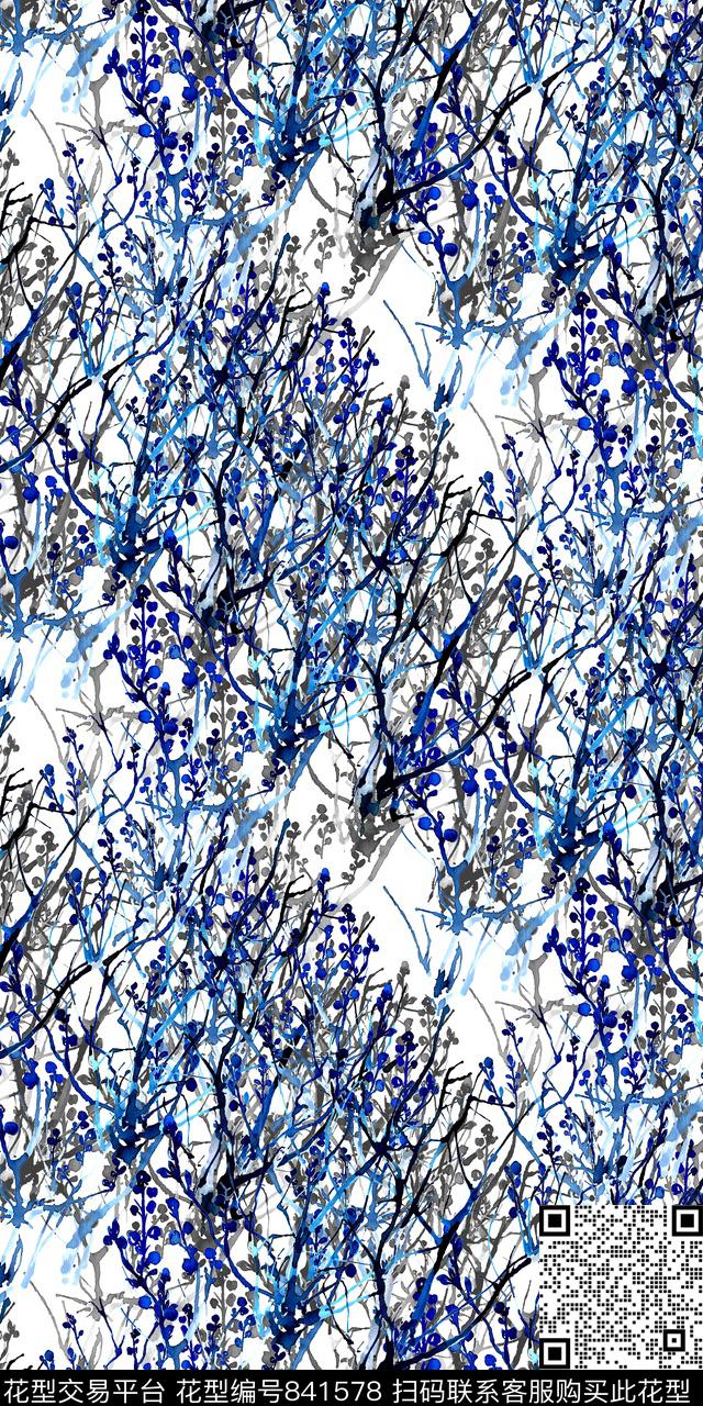 艺术抽象肌理数码印花华亿平台下载（图片编号: 841578） - 瓦栏（Walan）