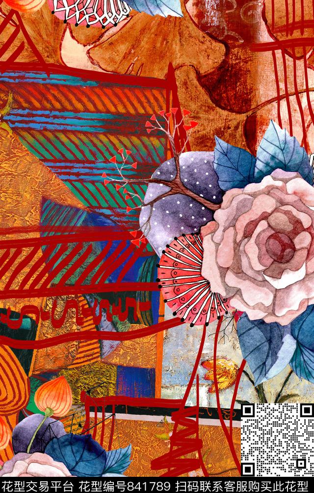 部落民族风地毯数码印花华亿平台下载（图片编号: 841789） - 瓦栏（Walan）