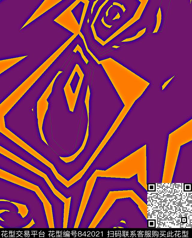 曲线波浪条纹条纹传统印花华亿平台下载（图片编号: 842021） - 瓦栏（Walan）