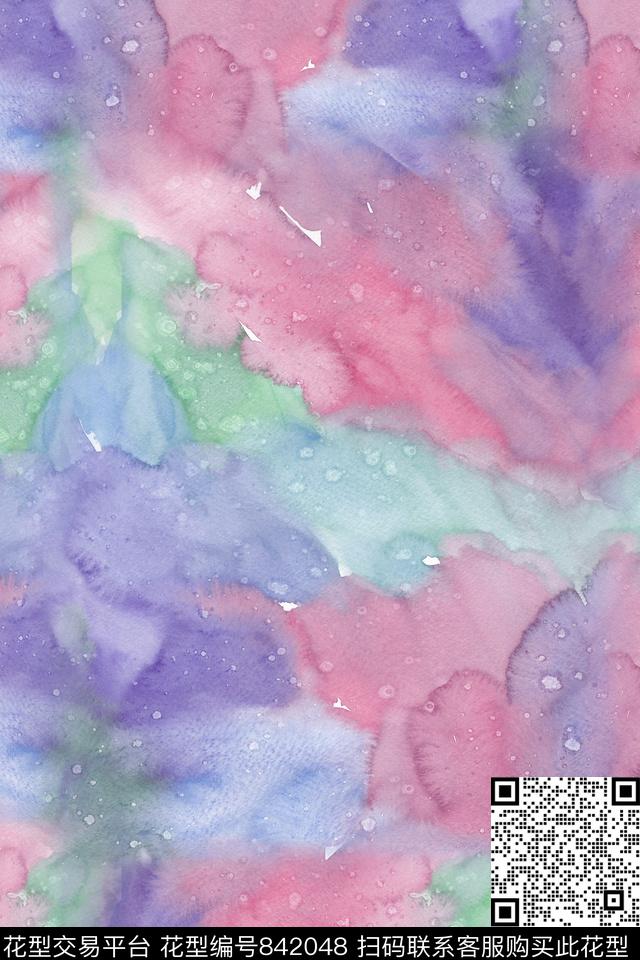 纹理水彩肌理数码印花华亿平台下载（图片编号: 842048） - 瓦栏（Walan）