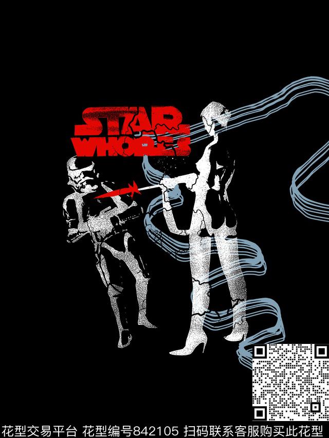 人物像星球大战几何传统印花华亿平台下载（图片编号: 842105） - 瓦栏（Walan）