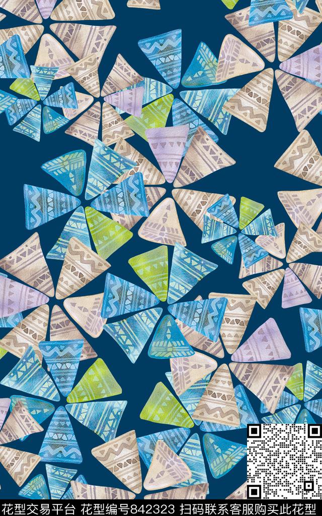 波西米亚欧美民族风数码印花华亿平台下载（图片编号: 842323） - 瓦栏（Walan）