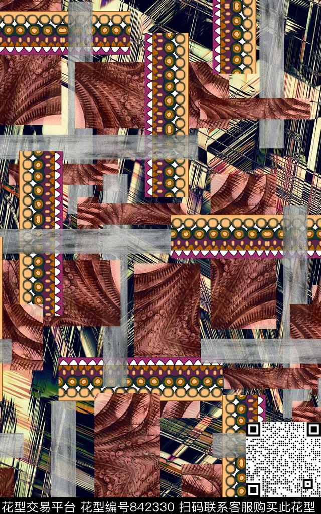 波西米亚欧美民族风数码印花华亿平台下载（图片编号: 842330） - 瓦栏（Walan）