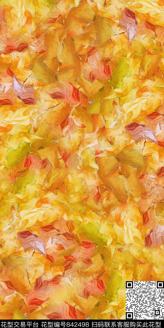 抽象乱花满版花数码印花华亿平台下载（图片编号: 842498） - 瓦栏（Walan）