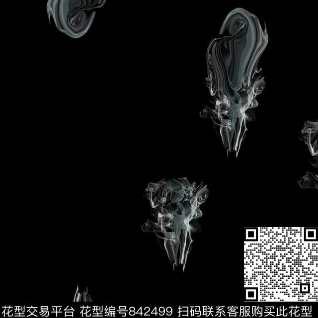 笔刷泼墨油墨数码印花华亿平台下载（图片编号: 842499） - 瓦栏（Walan）