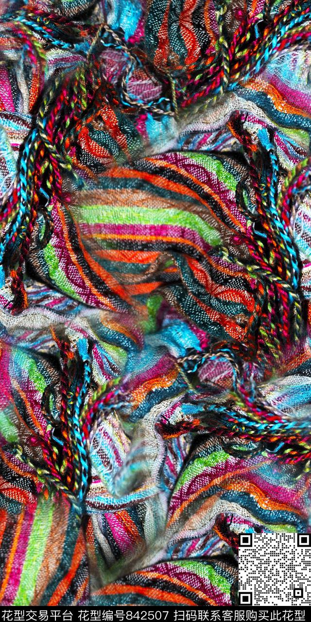 抽象乱花满版花数码印花华亿平台下载（图片编号: 842507） - 瓦栏（Walan）