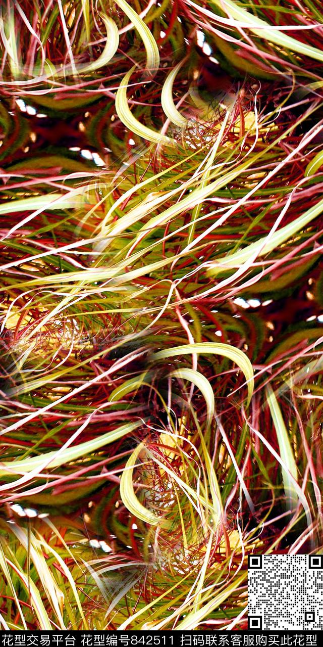 抽象乱花满版花数码印花华亿平台下载（图片编号: 842511） - 瓦栏（Walan）