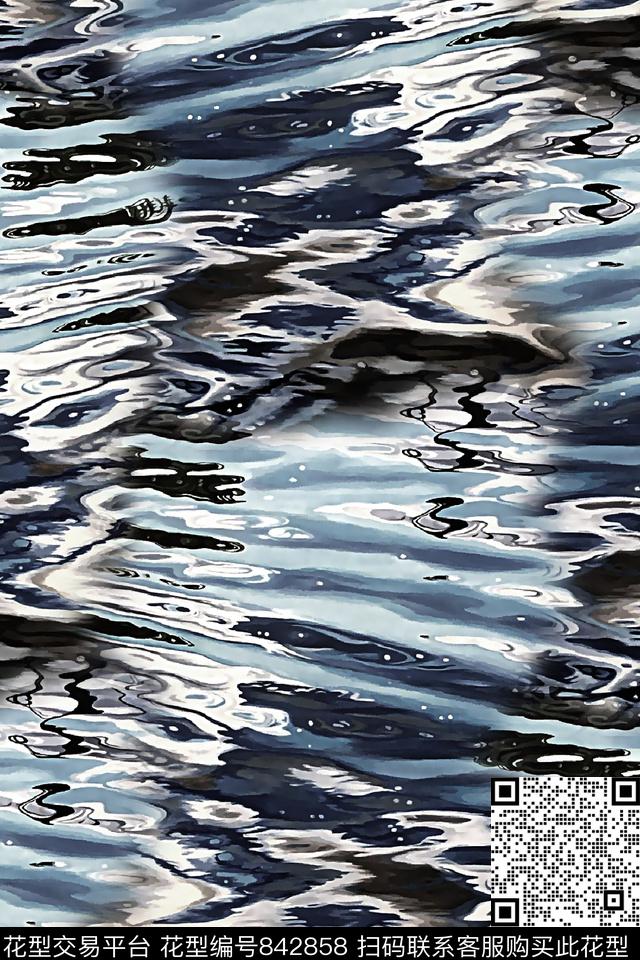 抽象纹理水波纹理男装夹克华亿平台数码印花华亿平台下载（图片编号: 842858） - 瓦栏（Walan）
