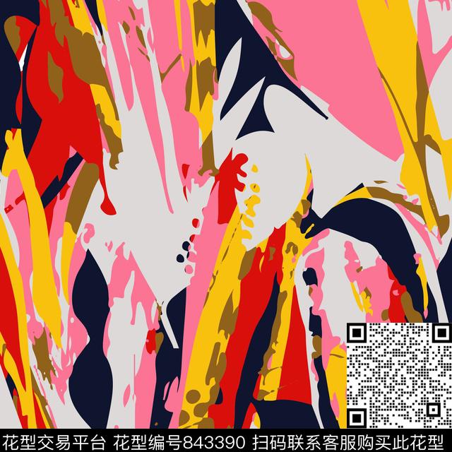 17春夏花卉花朵传统印花华亿平台下载（图片编号: 843390） - 瓦栏（Walan）