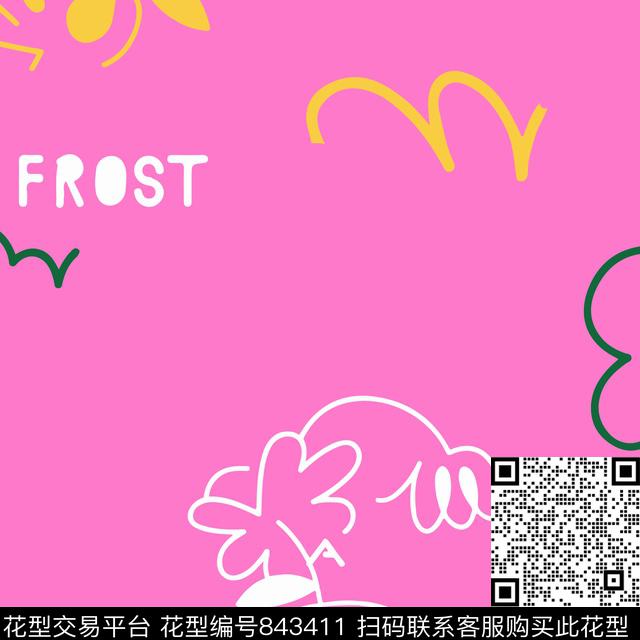 线条可爱趣味传统印花华亿平台下载（图片编号: 843411） - 瓦栏（Walan）