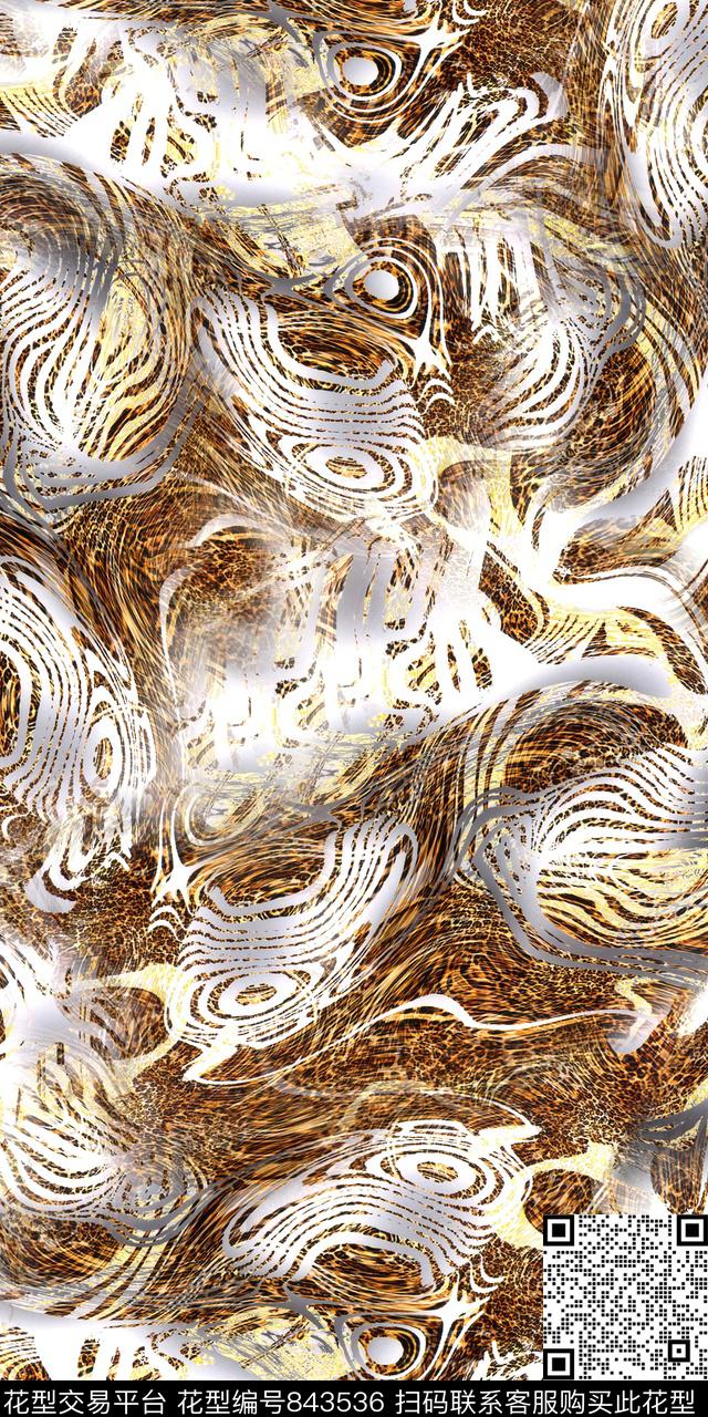 炫彩数码抽象数码印花华亿平台下载（图片编号: 843536） - 瓦栏（Walan）