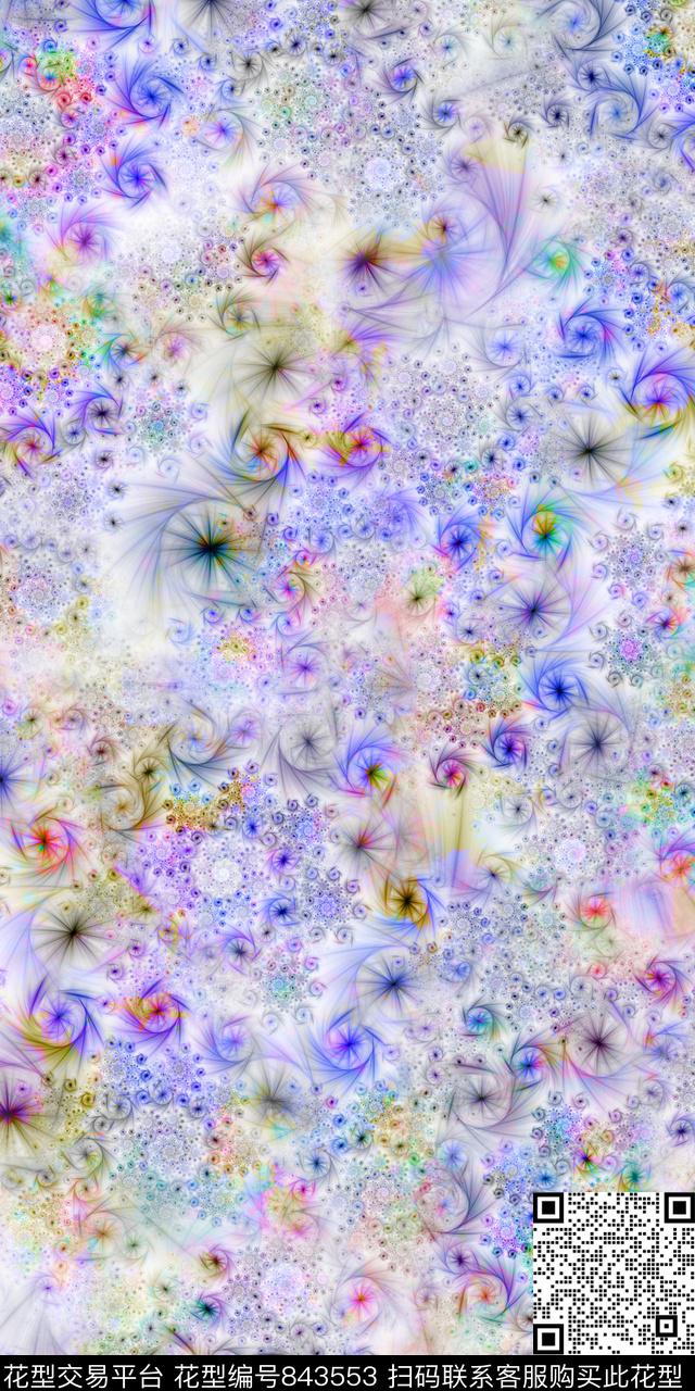 炫彩数码抽象数码印花华亿平台下载（图片编号: 843553） - 瓦栏（Walan）