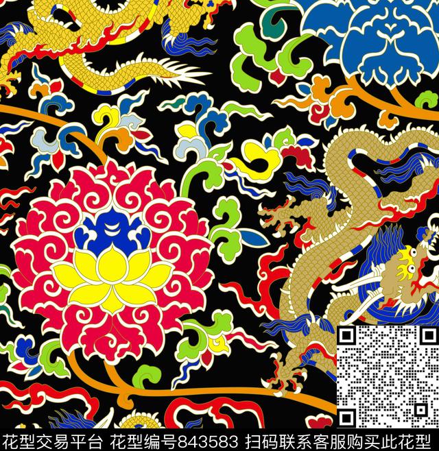 宫廷风民族风中国风传统印花华亿平台下载（图片编号: 843583） - 瓦栏（Walan）