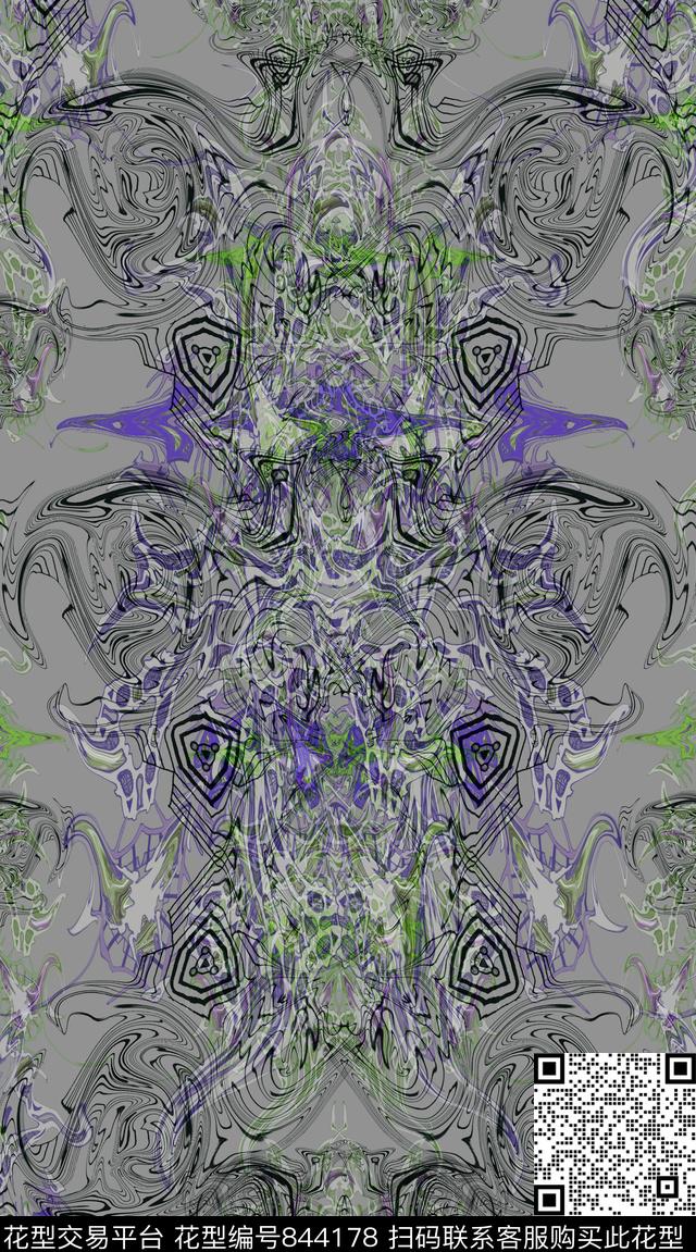 男装创意服装面料衬衫数码印花华亿平台下载（图片编号: 844178） - 瓦栏（Walan）