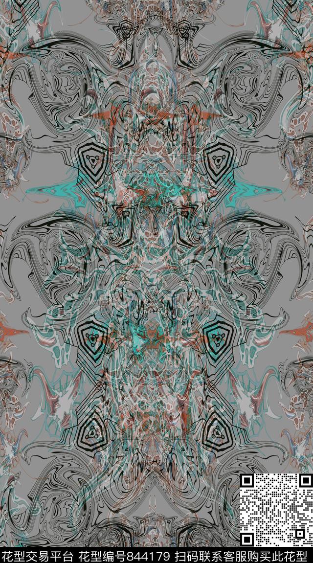 男装创意服装面料衬衫数码印花华亿平台下载（图片编号: 844179） - 瓦栏（Walan）