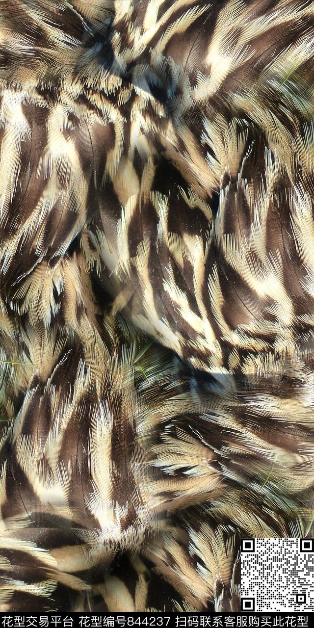 复古底纹肌理抽象羽毛数码印花华亿平台下载（图片编号: 844237） - 瓦栏（Walan）