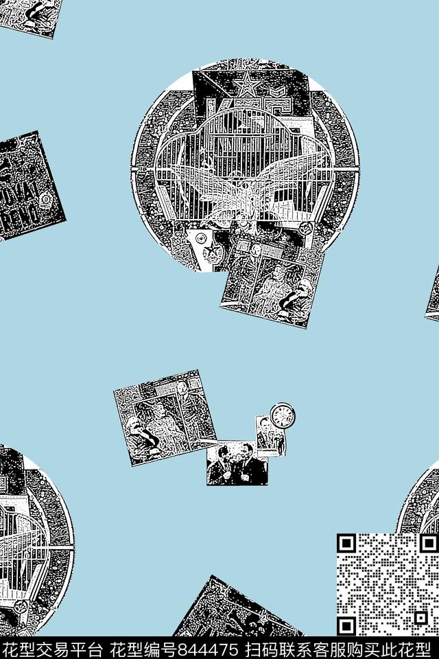 照片飞鸟靓仔男装华亿平台传统印花华亿平台下载（图片编号: 844475） - 瓦栏（Walan）