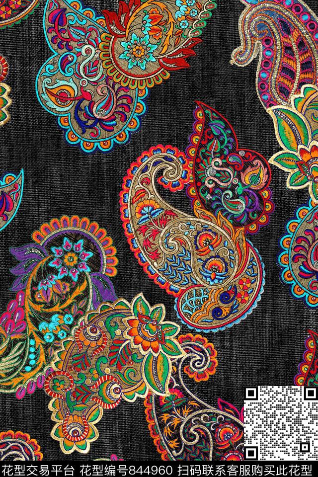 佩斯里绣花刺绣数码印花华亿平台下载（图片编号: 844960） - 瓦栏（Walan）