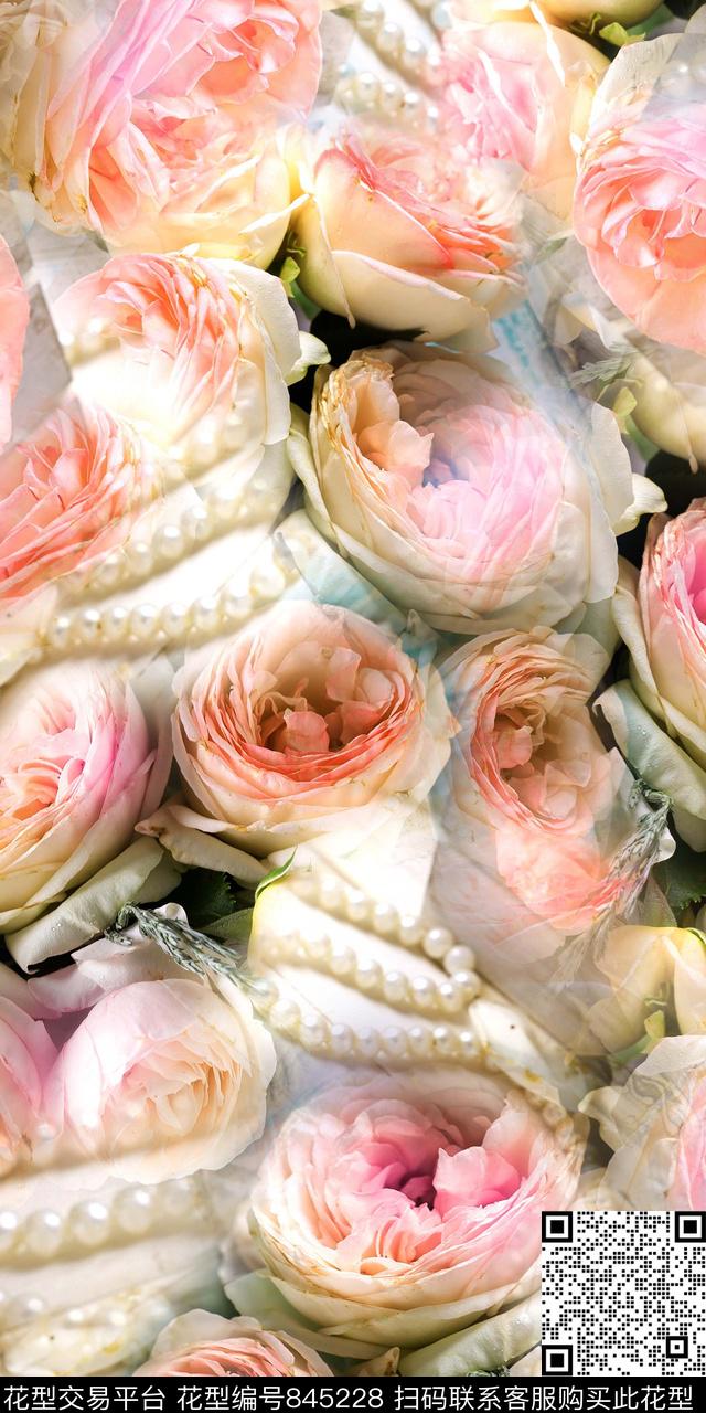 大花数码花卉数码印花华亿平台下载（图片编号: 845228） - 瓦栏（Walan）