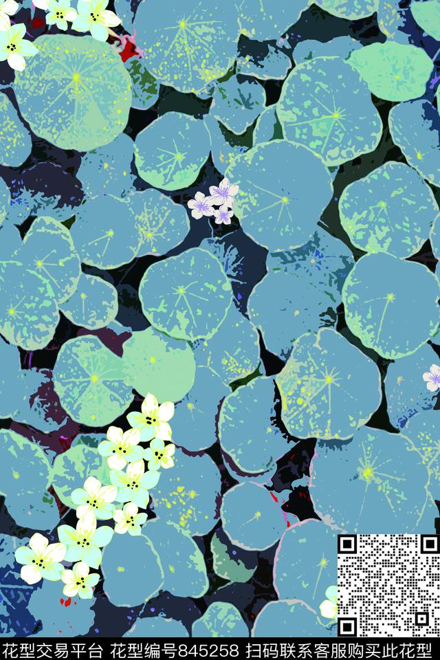 卡通可爱小清新数码印花华亿平台下载（图片编号: 845258） - 瓦栏（Walan）