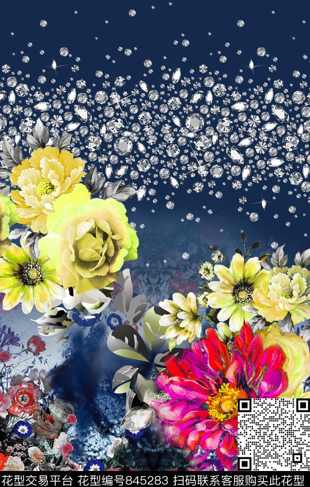 定位花卉钻石数码印花华亿平台下载（图片编号: 845283） - 瓦栏（Walan）