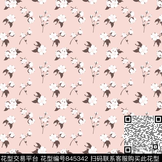 小碎花春夏花卉传统印花华亿平台下载（图片编号: 845342） - 瓦栏（Walan）