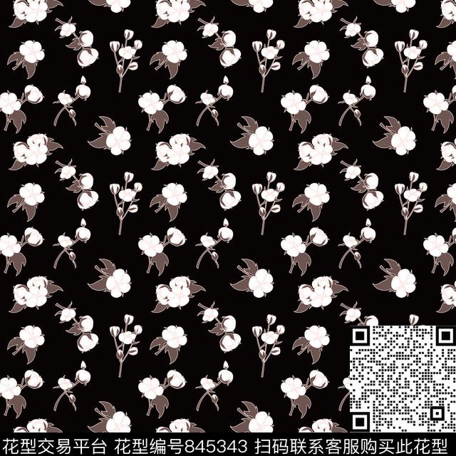 小碎花春夏花卉传统印花华亿平台下载（图片编号: 845343） - 瓦栏（Walan）