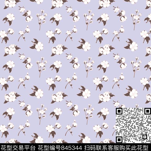 小碎花春夏花卉传统印花华亿平台下载（图片编号: 845344） - 瓦栏（Walan）