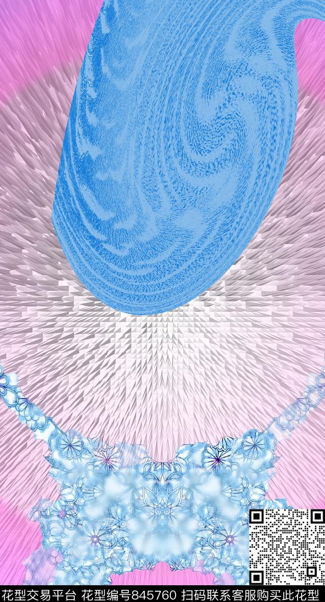 色块形状抽象数码印花华亿平台下载（图片编号: 845760） - 瓦栏（Walan）